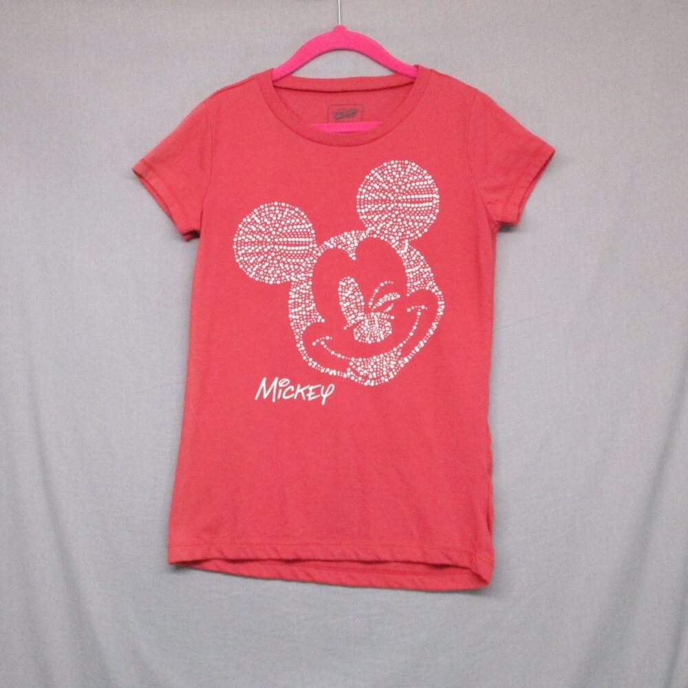 Disney Micky Mouse Graphic Print T-Shirt Red Girl Size |‎ M